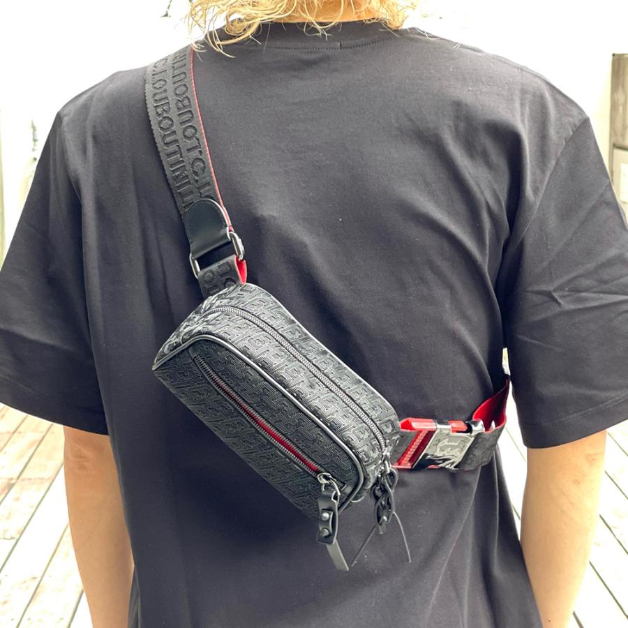 クリスチャンルブタン Christian Louboutin Blaster ボディバッグ ウエストバッグ メンズ 男性用 ブラック Black ファブリック レザー Cl セレクトショップ Felice Yahoo 店 通販 Yahoo ショッピング