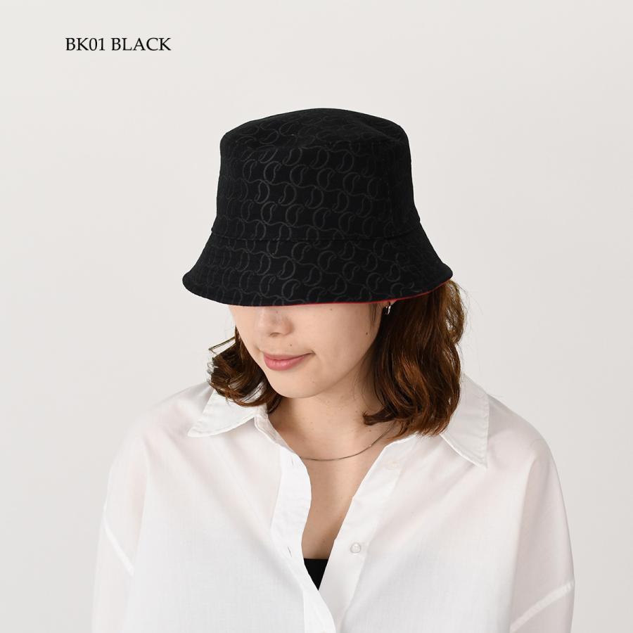 クリスチャンルブタン　バケットハット Bobino Spikes - バケットハット - コットン - ブラック