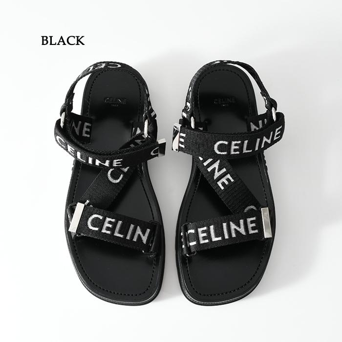 CELINE セリーヌ サンダル シューズ レオ ストラッピー ロゴサンダル
