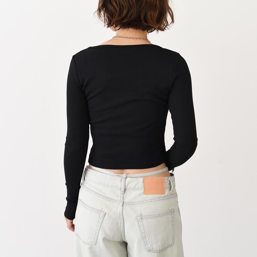 diesel T-Ballet-D 長袖トップス　ブラック レディース Tシャツ 長袖 T-BALLET-D（Tシャツ/カットソー