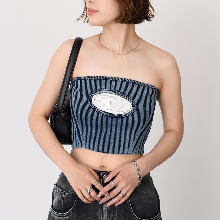 DIESEL チューブトップ M-CLARKSVILLE-A ニット｜ブラック｜ウィメンズ｜DIESEL