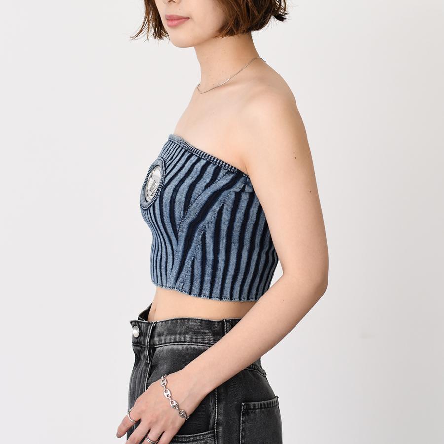 DIESEL ディーゼル チューブトップ M-Clarksville 新品未使用 新品 DIESEL エム-クラークスヴィル ニット オーバルD チューブ