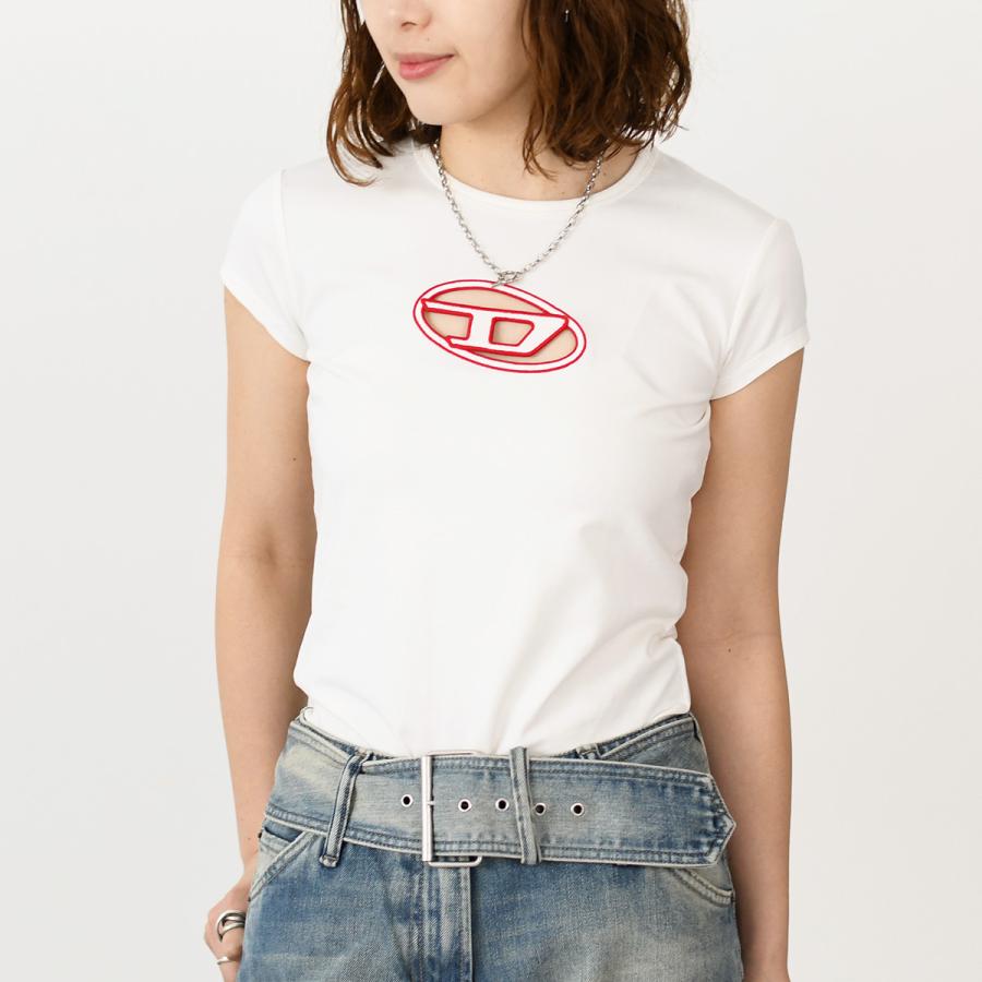 DIESEL ミニ丈トップス DIESEL ディーゼル トップス TシャツT-ANGIE コットンジャージー