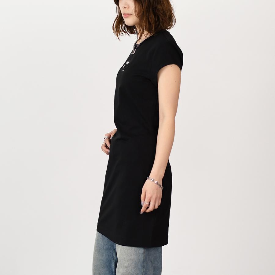 ワンピース DIESEL DRESS (A062700AFAA) D-ANGIEL Woman: Short dress cut-out D logo | White | Diesel