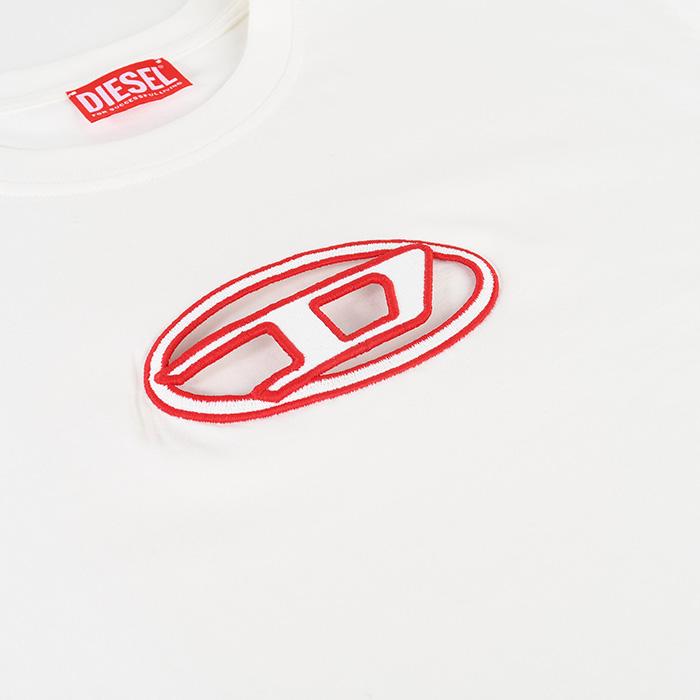 DIESEL ロゴカットワークカットソー T-ANGIE Woman: Cotton T-shirt with cut-out D logo | Diesel