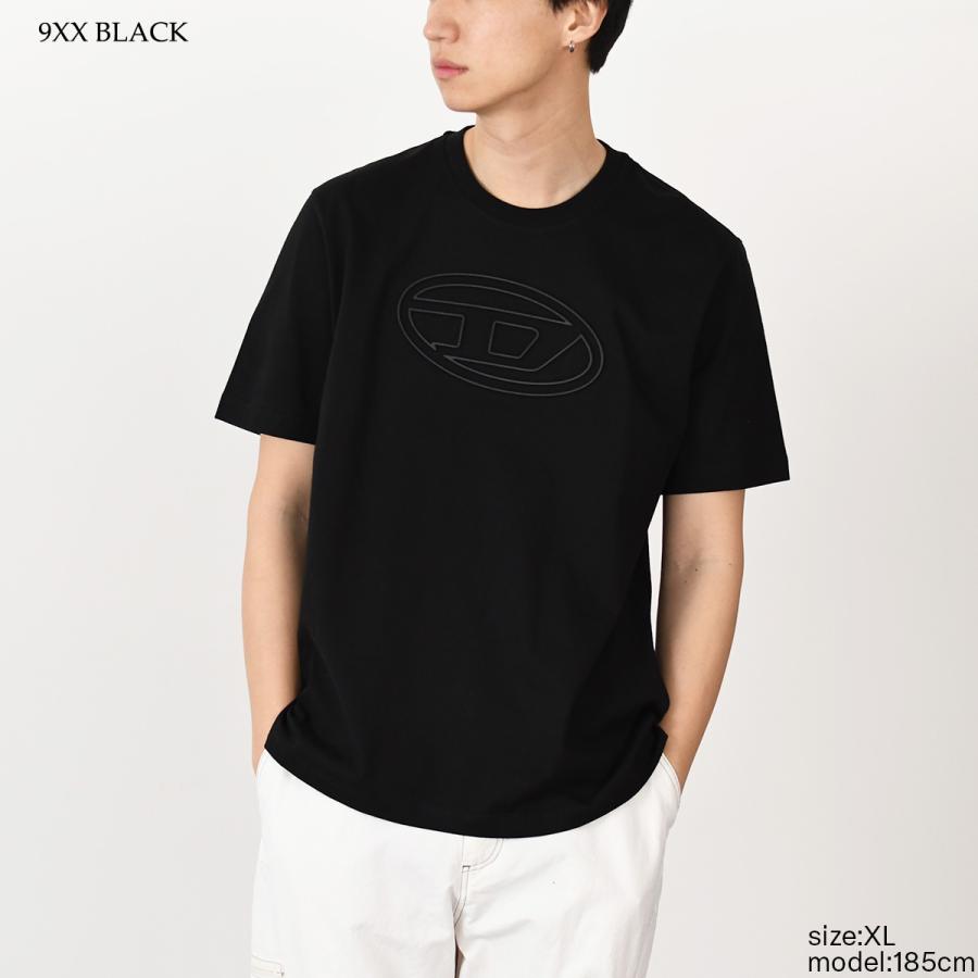 【国内発】DIESEL T-Adjust-Bigoval ロゴ 半袖 Tシャツ Diesel T-Adjust-Bigoval Tシャツ | グレー | FARFETCH JP