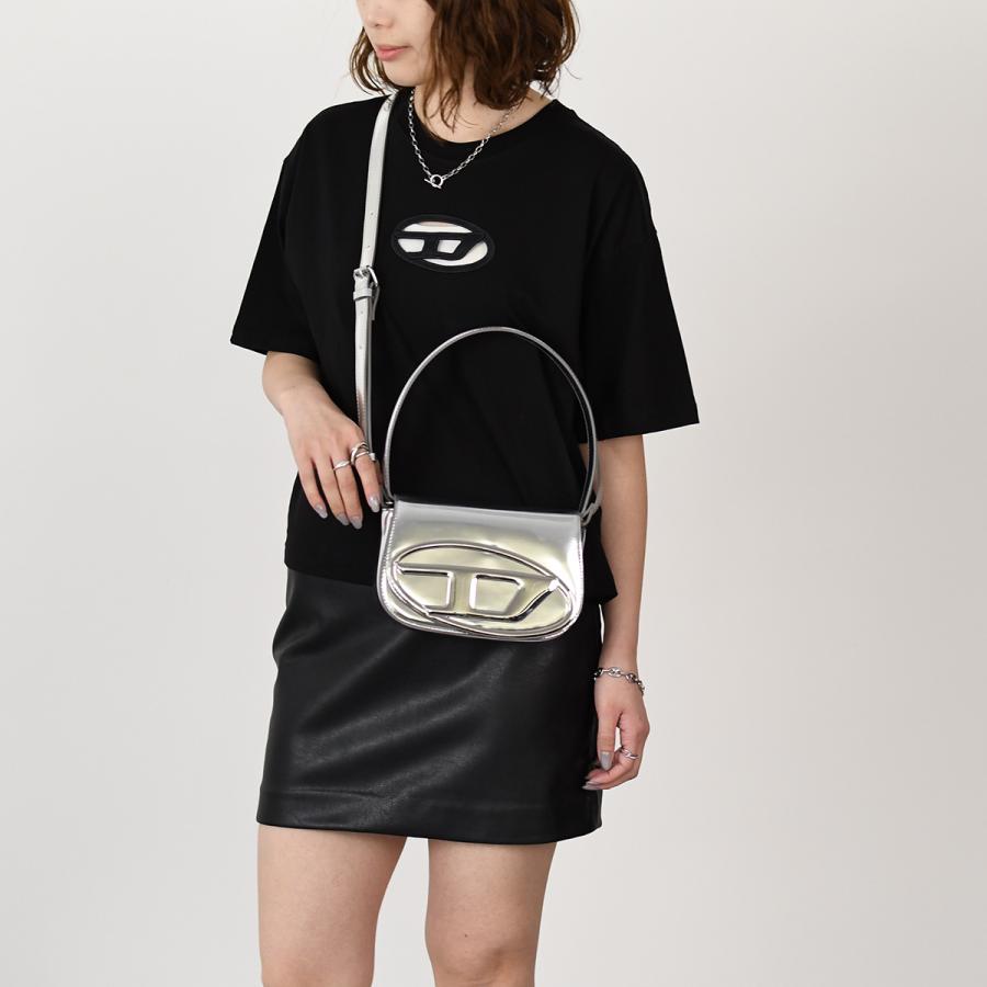 【未使用】ディーゼル 1DR ハンドバッグ 2way X08396 シルバー DIESEL (ディーゼル) Dロゴ 2WAY ハンドバッグ 1DR M