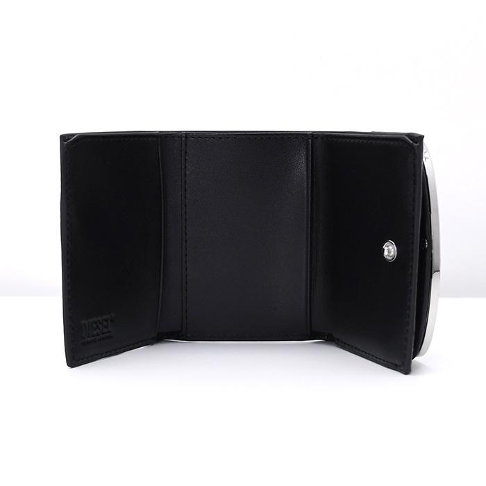 DIESEL ディーゼル 三つ折り財布 ブラック X09887 PR818 DIESEL（ディーゼル） 財布 ウォレット 1DR TRI FOLD COIN XS II 三