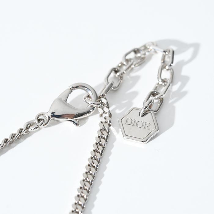 DIOR ディオール ネックレス ペンダント アクセサリー N1284HOMMT シルバー メンズ 真鍮 アクセ パラジウム ホワイトクリスタル ロゴ DIOR ディオール ネックレス ペンダント アクセサリー N1284HOMMT シルバー メンズ 真鍮 アクセ パラジウム ホワイトクリスタル ロゴ
