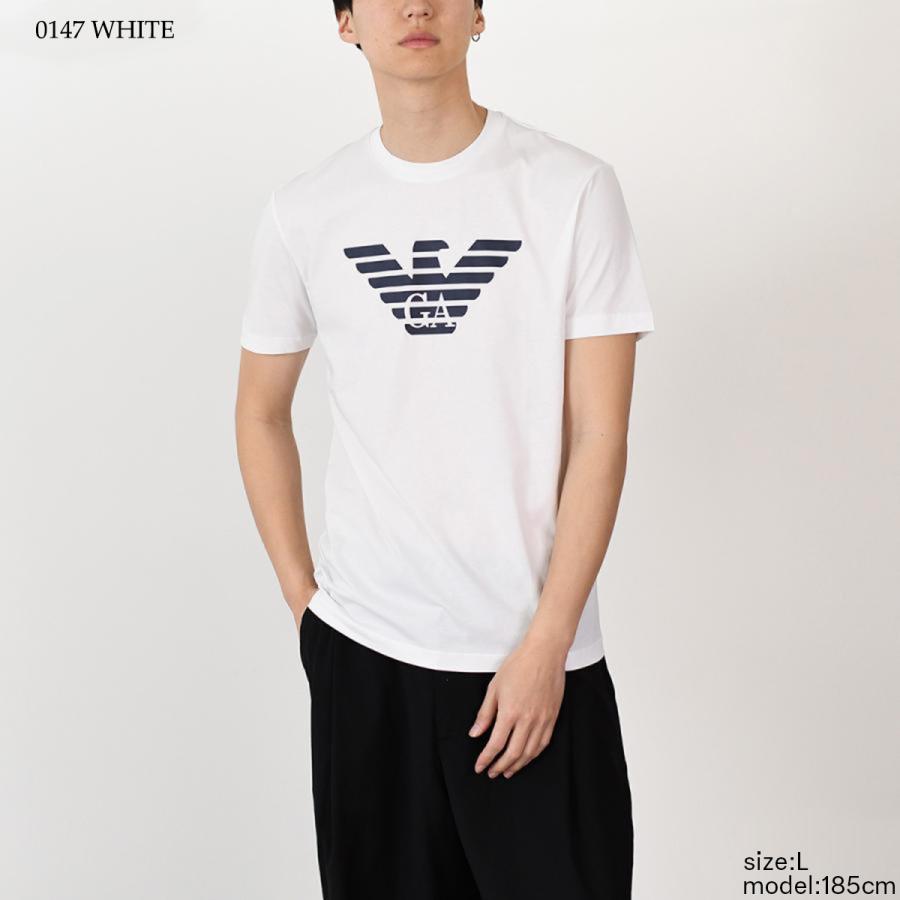 美品☆エンポリオアルマーニ ビッグロゴ半袖カットソー Tシャツ M 白 EMPORIO ARMANI (エンポリオアルマーニ) BIGロゴ クルーネック 半袖 T