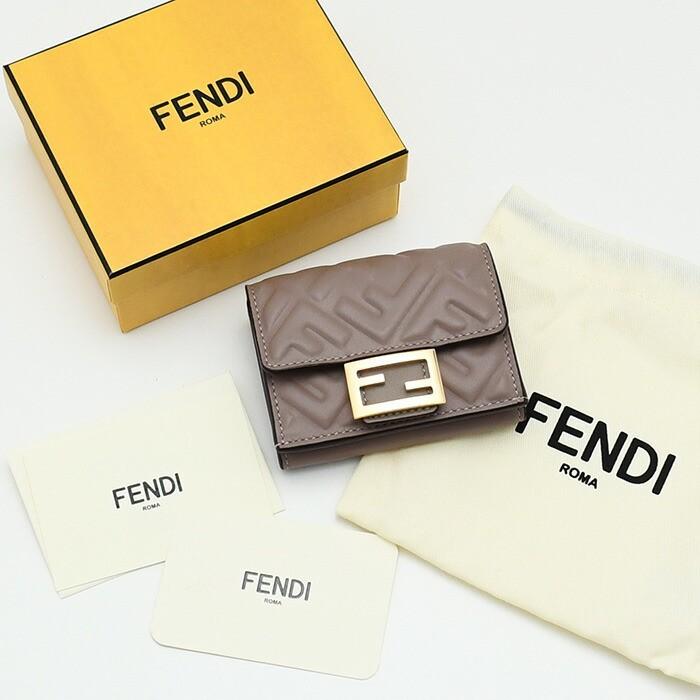 FENDI（フェンディ） 三つ折り財布 財布 レザーミニウォレット 8M0395