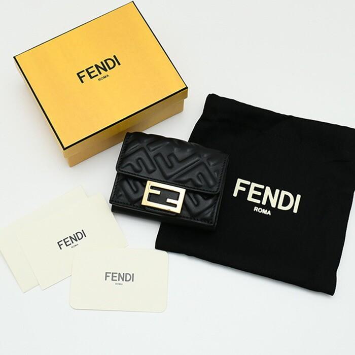 FENDI（フェンディ） 三つ折り財布 財布 レザーミニウォレット 8M0395