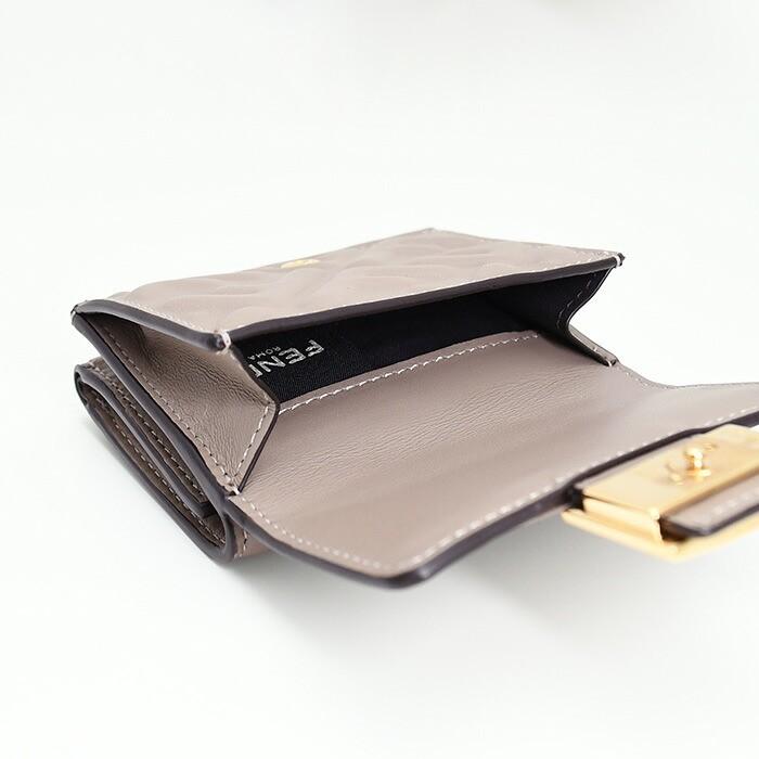 FENDI（フェンディ） 三つ折り財布 財布 レザーミニウォレット 8M0395