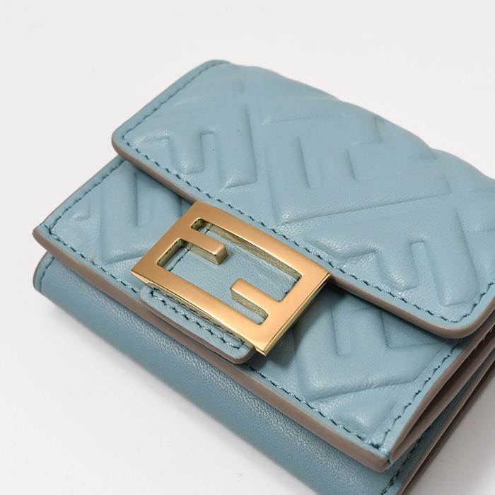 FENDI フェンディ 財布 バゲット マイクロ 三つ折り財布