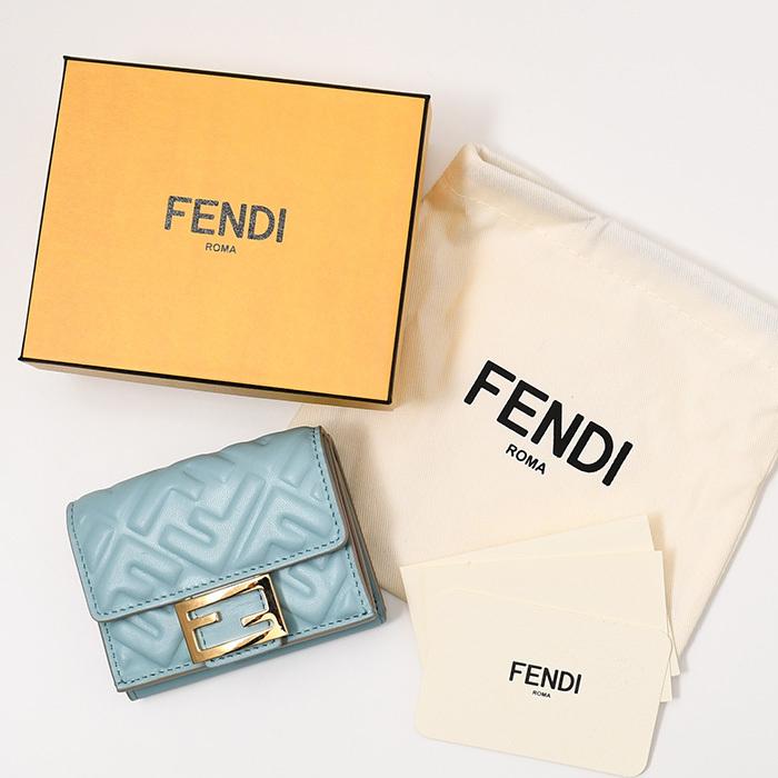 FENDI フェンディ 財布 バゲット マイクロ 三つ折り財布