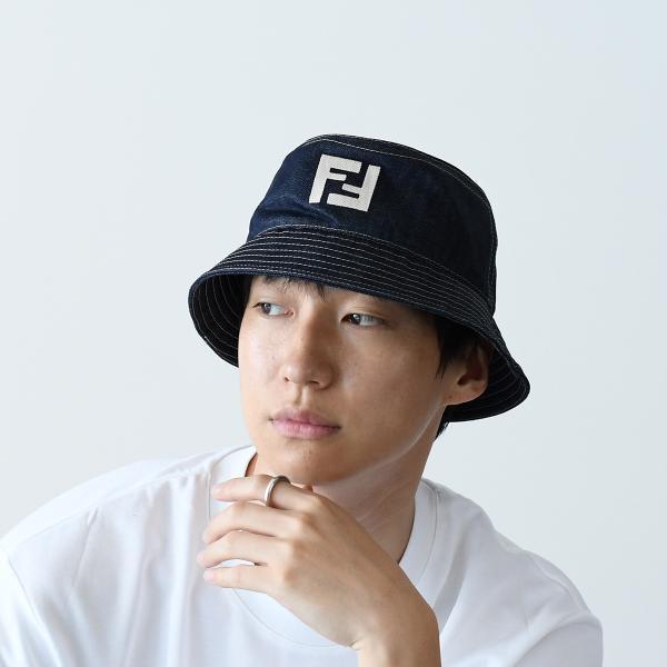 FENDI（フェンディ） 帽子 ハット FXQ958ARR1 ブルーデニム バケット