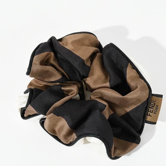 FENDI フェンディ FFロゴ シルク ヘアゴム 2点セット シュシュ リボン