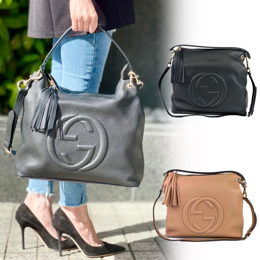 Gucci グッチ Soho ハンドbag トートバッグ レディース バッグ Black ブラック 黒 Beige ベージュ 2カラー レザー Ggロゴ a7m0g Gc a7m0g セレクトショップ Felice Yahoo 店 通販 Yahoo ショッピング