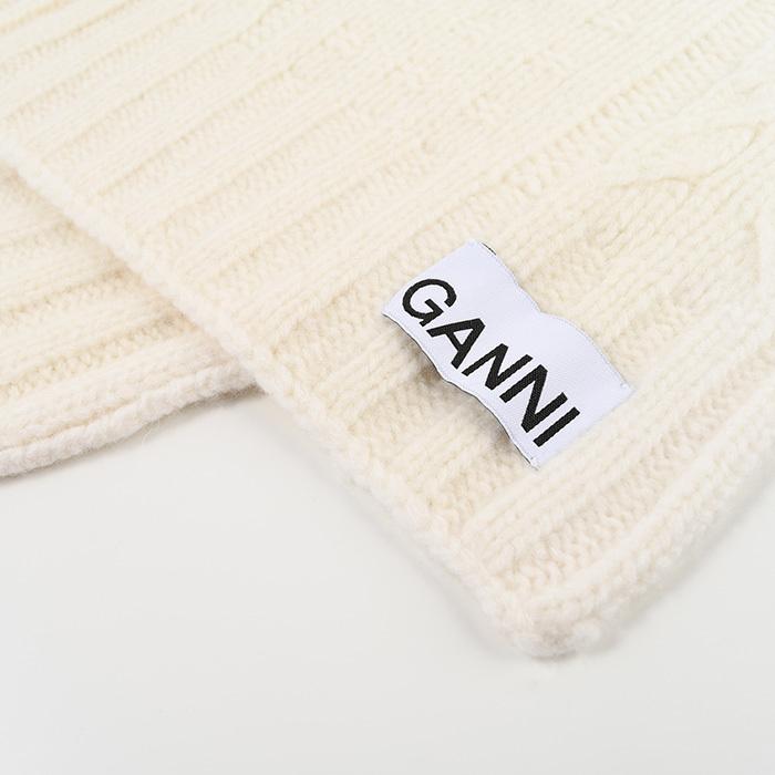 GANNI ガニ― マフラー ケーブル編みマフラー A5113 A5364