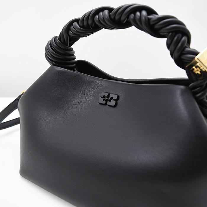 GANNI ガニー バッグ BOU BAG A5241 A5245 レディース ブラック グレージュ シンプル ミニバッグ レザー 2way 人気の画像