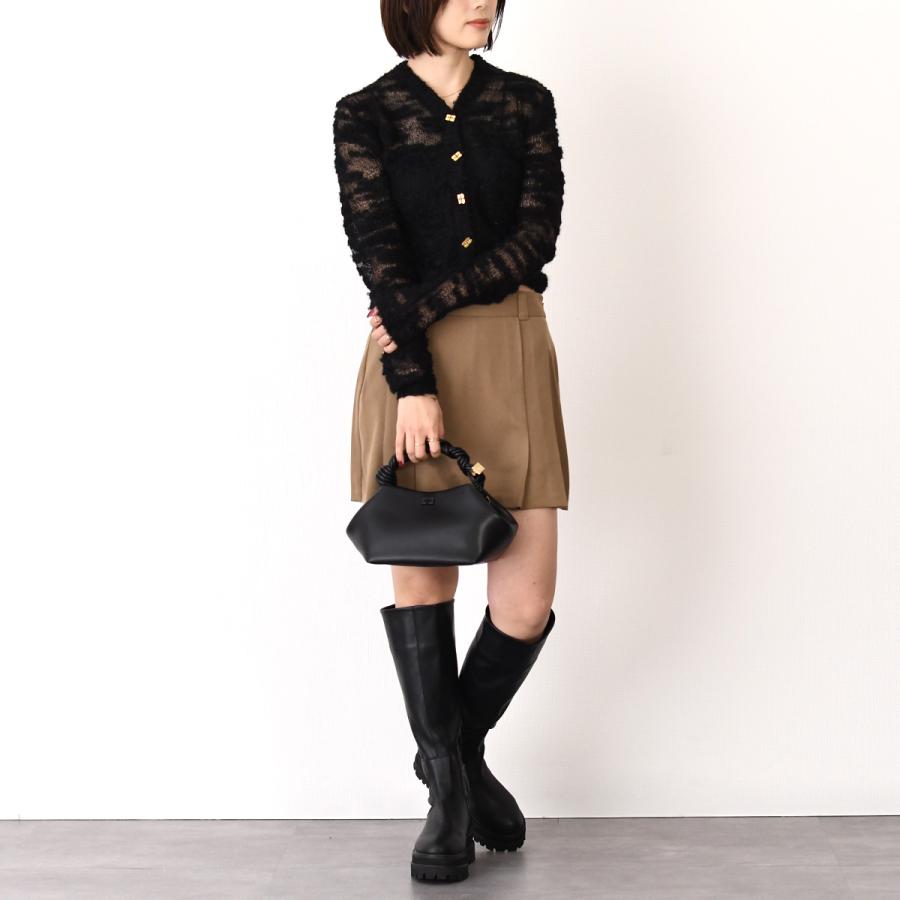 GANNI ガニー バッグ BOU BAG A5241 A5245 レディース ブラック グレージュ シンプル ミニバッグ レザー 2way 人気の画像