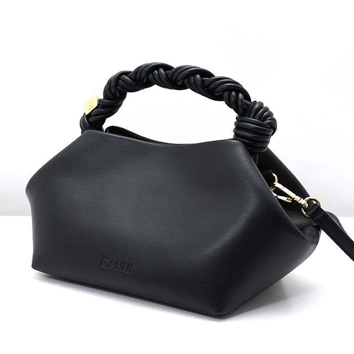 GANNI ガニー バッグ BOU BAG A5241 A5245 レディース ブラック グレージュ シンプル ミニバッグ レザー 2way 人気の画像