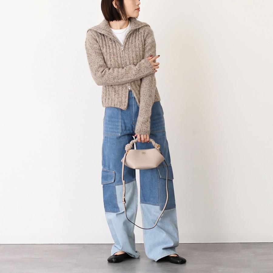 GANNI ガニー ハンドバッグ バッグ MINI BOU BAG A5842 A6949 A6946 レディース グレージュ ショルダーバッグ ミニバッグの画像