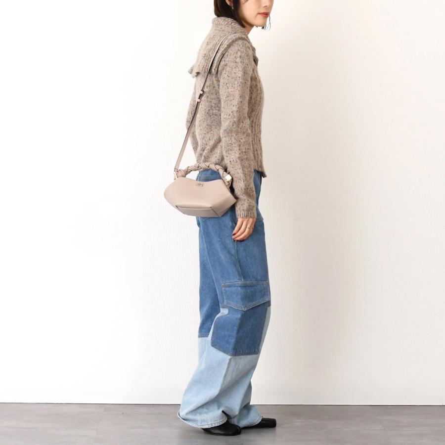 GANNI ガニー ハンドバッグ バッグ MINI BOU BAG A5842 A6949 A6946 レディース グレージュ ショルダーバッグ ミニバッグの画像