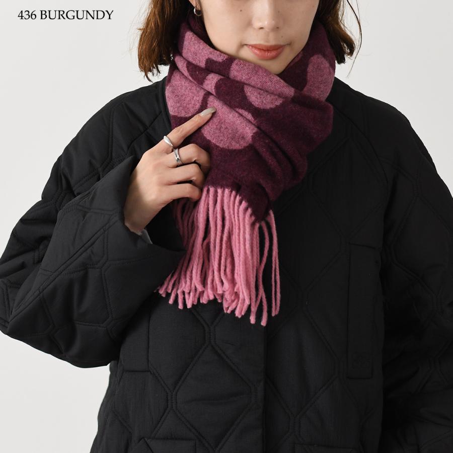 GANNI（ガニー） マフラー ストール フリンジバイカラースカーフ A6029