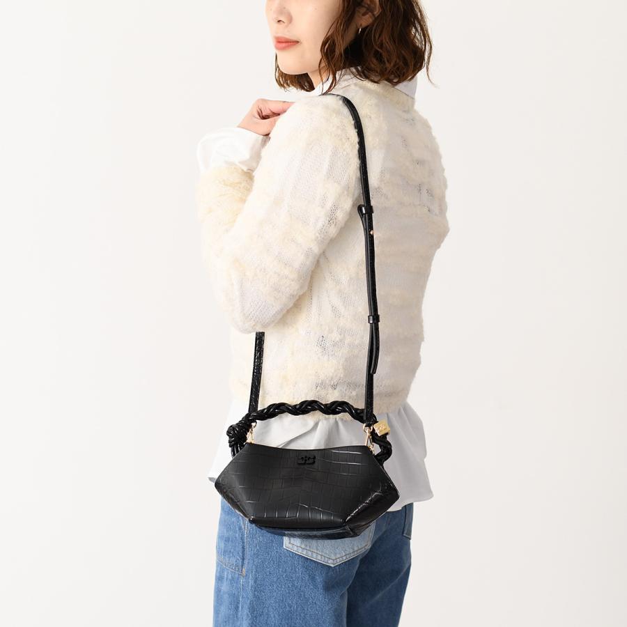 GANNI ガニー ハンドバッグ バッグ CROCO PATENT MINI BOU BAG
