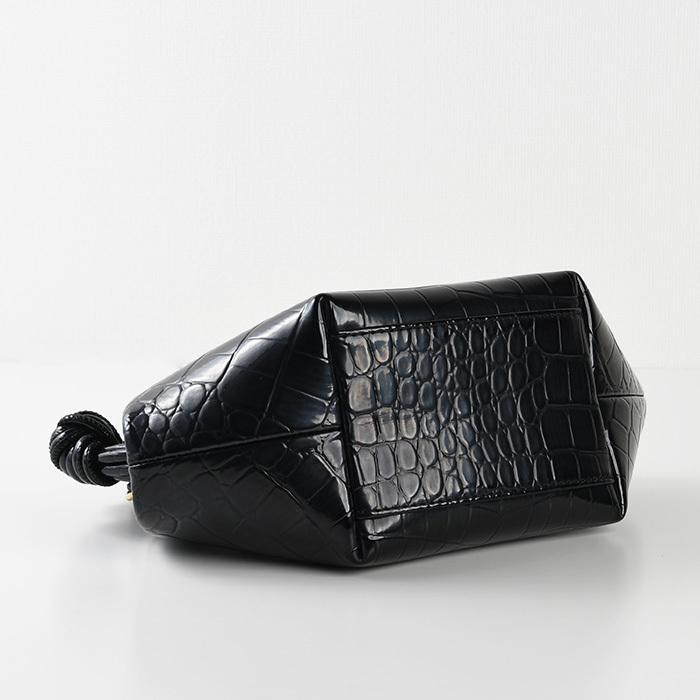 GANNI ガニー ハンドバッグ バッグ CROCO PATENT MINI BOU BAG