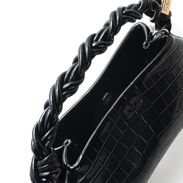 GANNI ガニー ハンドバッグ バッグ CROCO PATENT MINI BOU BAG