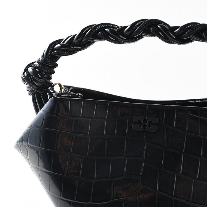 GANNI ガニー ハンドバッグ バッグ CROCO PATENT MINI BOU BAG