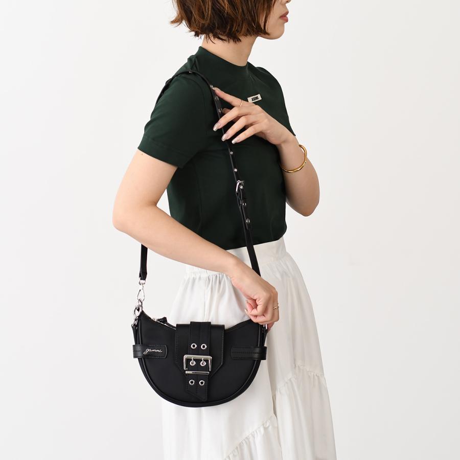 GANNI ブラック ショルダーバッグ GANNI（ガニー） バッグ ショルダーバッグ BUCKY バッキー CROSSBODY