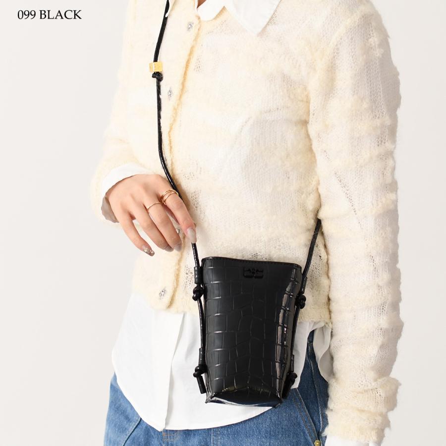 GANNI（ガニー） バッグ ショルダーバッグ CROCO PATENT BOU CROSSBODY