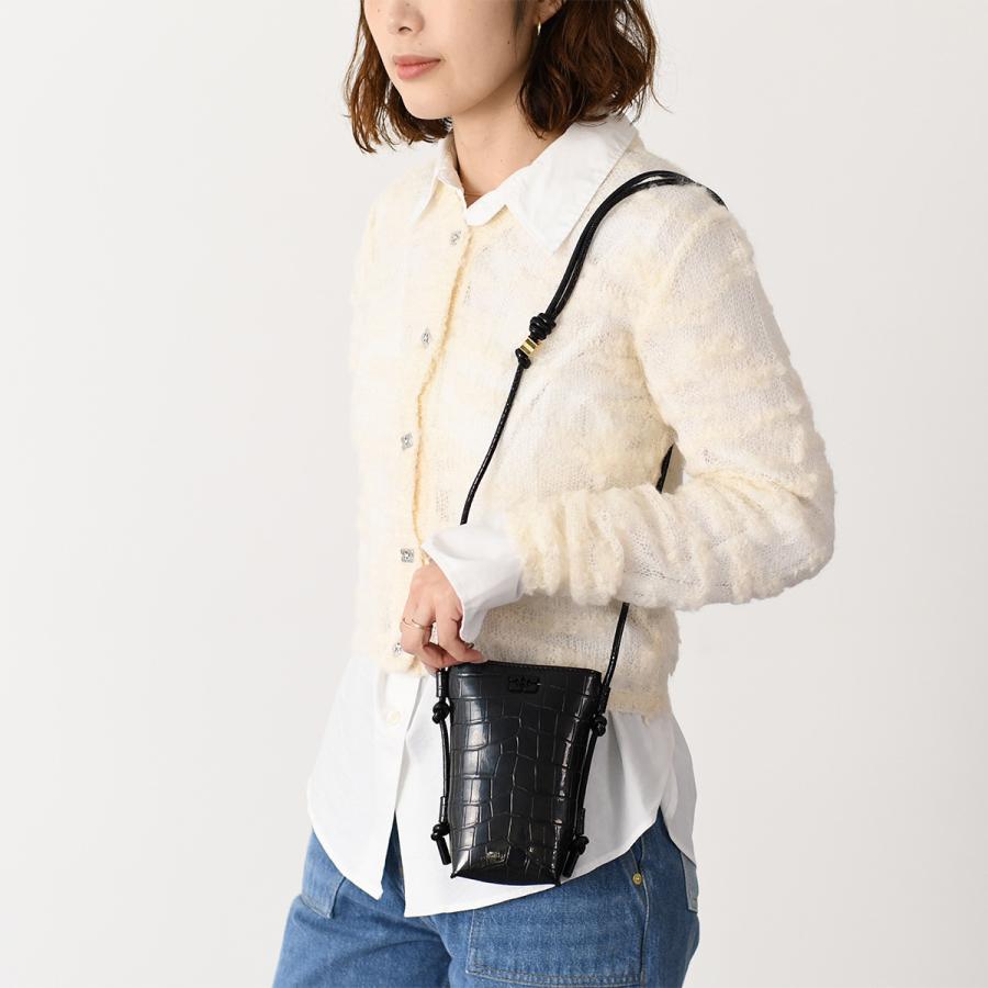 GANNI（ガニー） バッグ ショルダーバッグ CROCO PATENT BOU CROSSBODY