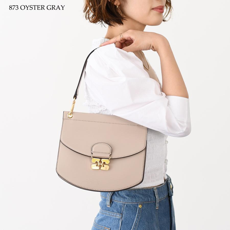 【10％OFF】GANNI ガニー バッグ ショルダーバッグ APO-G BAG SMALL A6449 A6460 レディース ブラック ベージュ レザー クラッチバッグの画像