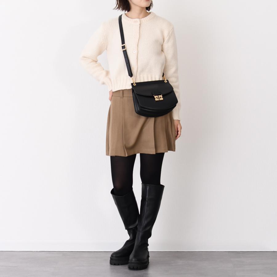 【10％OFF】GANNI ガニー バッグ ショルダーバッグ APO-G BAG SMALL A6449 A6460 レディース ブラック ベージュ レザー クラッチバッグの画像