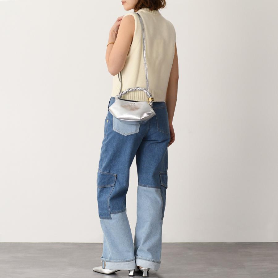 GANNI（ガニー） ハンドバッグ バッグ SILVER MINI BOU BAG A6595