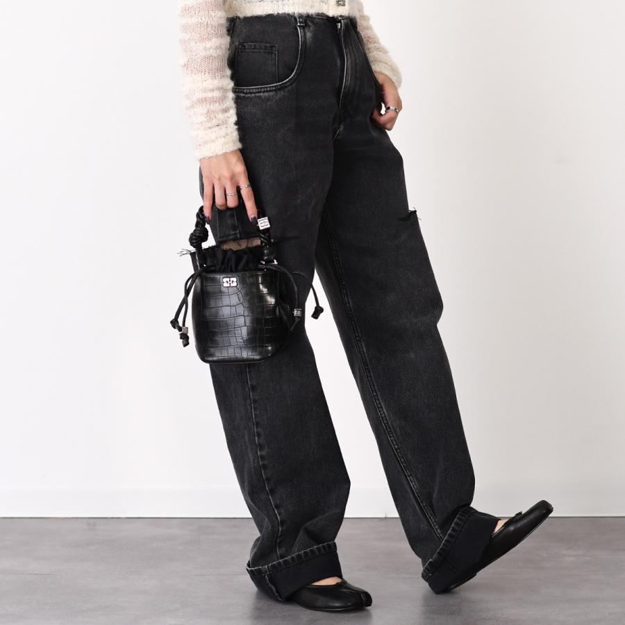 GANNI ハンドバッグ 巾着バッグ ブラック GANNI（ガニー） 【アウトレット20％OFF】GANNI バッグ ハンドバッグ