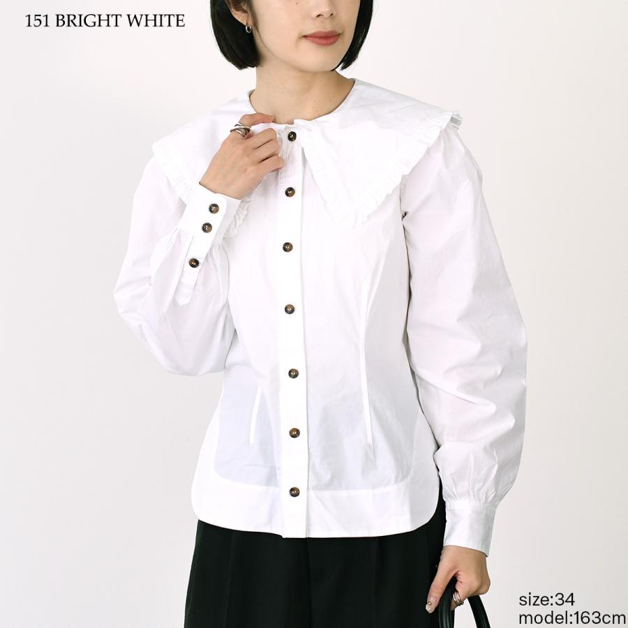 GANNI（ガニー） シャツ トップス フリルカラーシャツ F5500