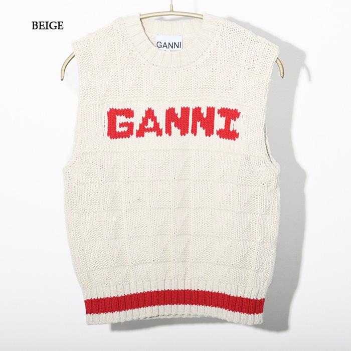 GANNI ガニー ニット ベスト COTTON ROPE VEST K1827 レディース 春 GANNI ガニー ニット ベスト COTTON ROPE VEST K1827 レディース 春