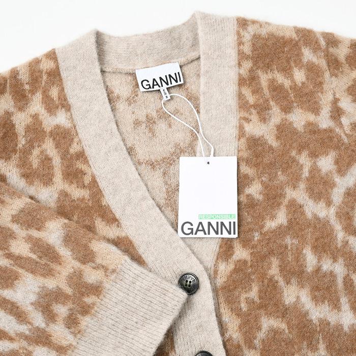 GANNI（ガニー） トップス カーディガン セーター LEOPARD Cardigan