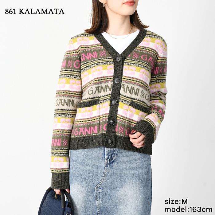 GANNI ガニー ニット カーディガン トップス ウールミックス 