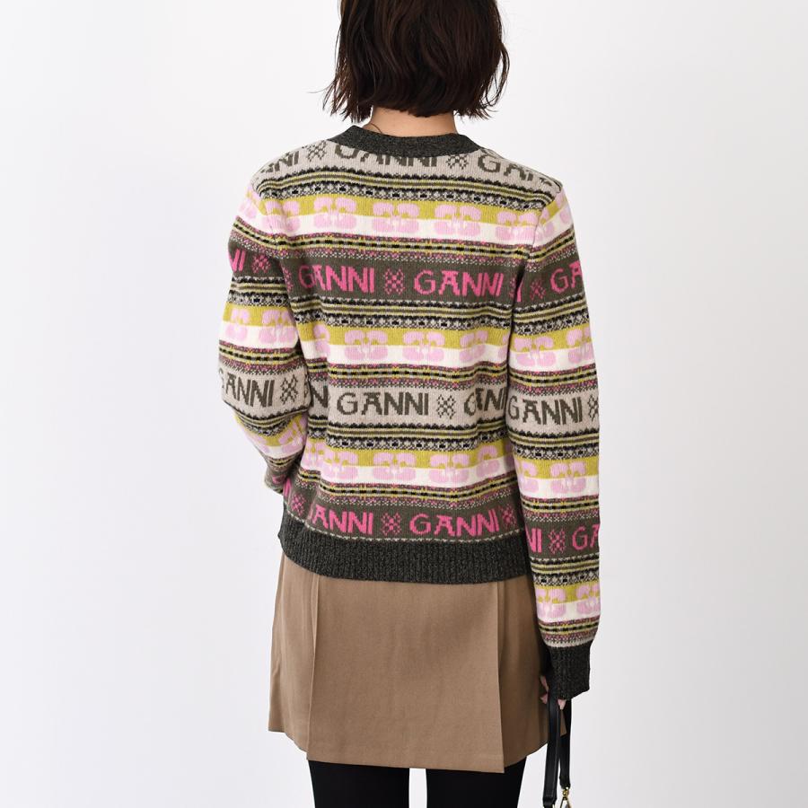 GANNI 花柄カーディガン 92 セーターM GANNI 花柄カーディガン 92 セーターM