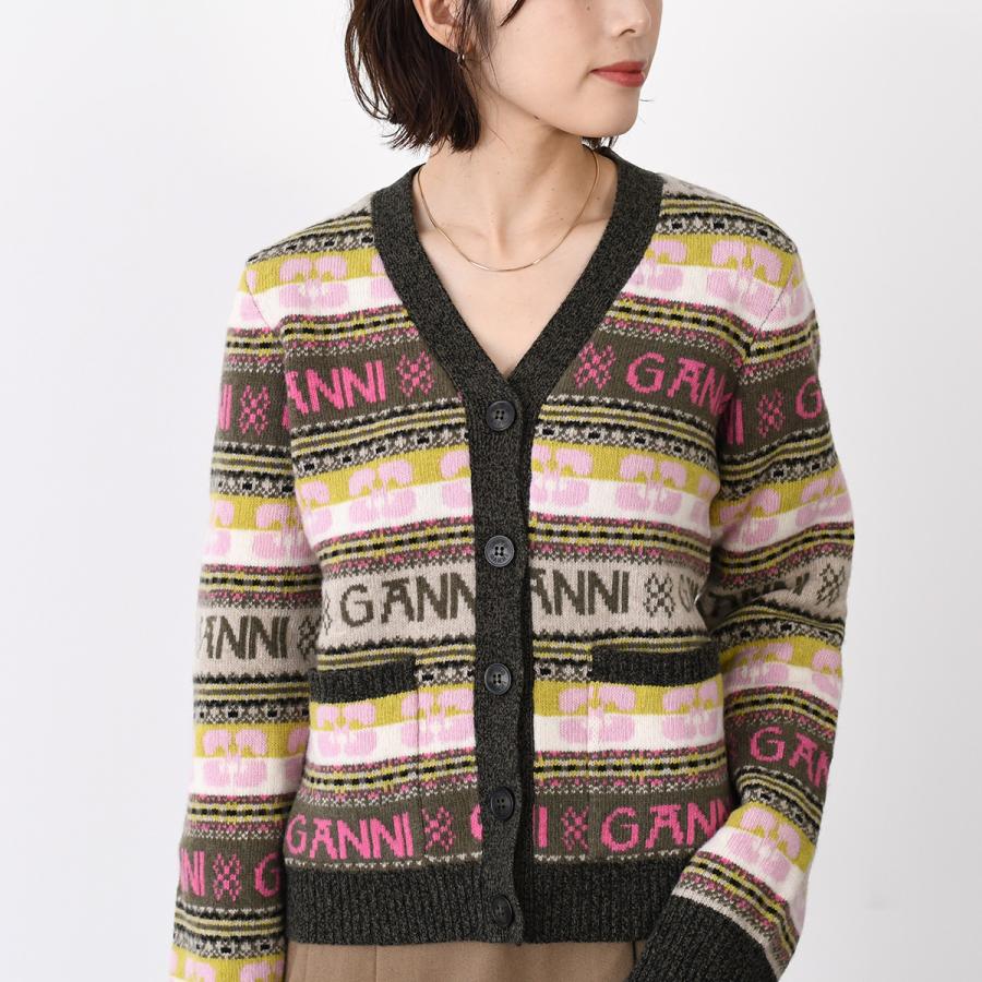 GANNI（ガニー） ニット カーディガン トップス ウールミックス