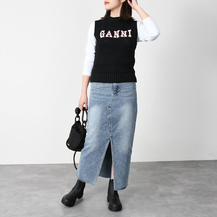GANNI ガニー トップス ベスト ニットベスト COTTON ROPE VEST
