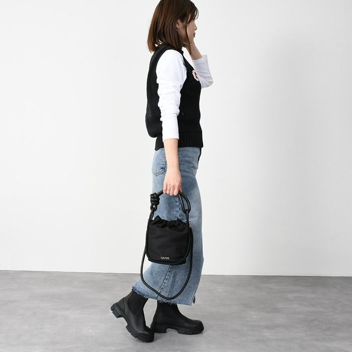 GANNI ガニー トップス ベスト ニットベスト COTTON ROPE VEST