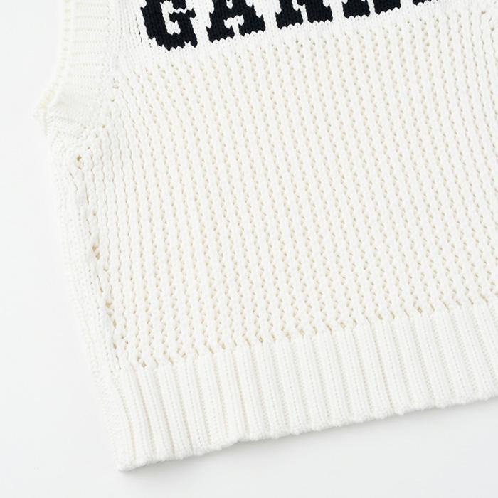 Ganni ニットベスト GANNI ガニー トップス ベスト ニットベスト COTTON ROPE VEST