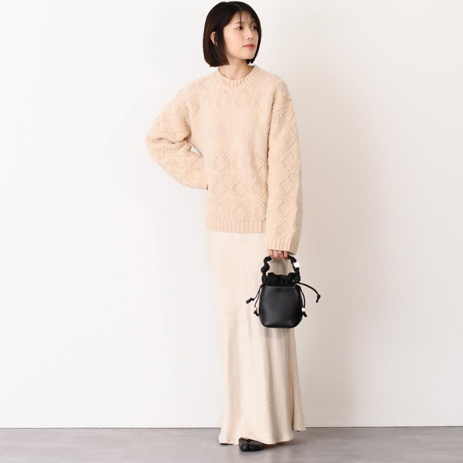 GANNI（ガニー） ニット トップス セーター WOOL COTTON BUBBLE O-NECK